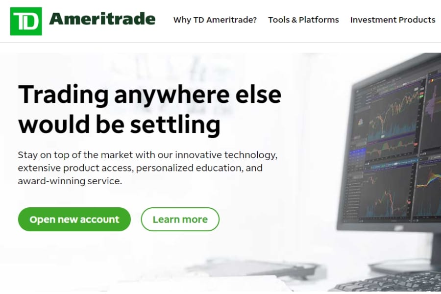 شركات استثمار الاموال عبر الانترنت - شركة استثمار مضمونة TD Ameritrade