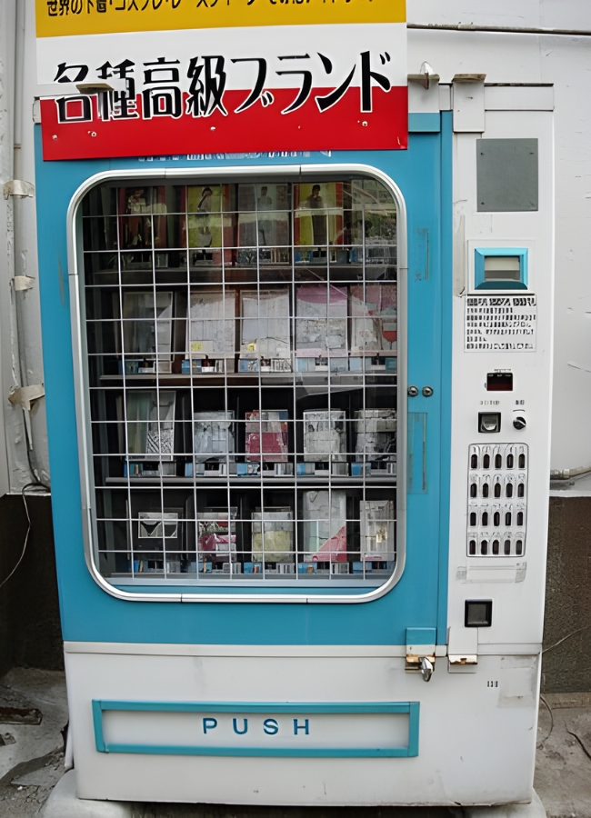 افكار مشاريع غريبة في اليابان - فكرة آلة بيع الملابس الدّاخليه